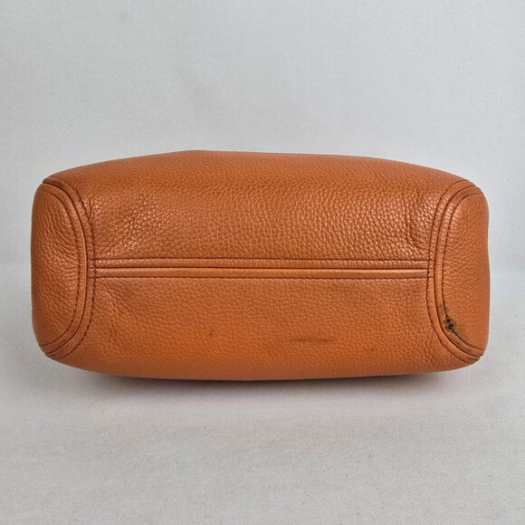 Michael Kors Orange Pebbled Leather Zippered Small Shoulder Bag - Picture 9 of 14